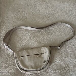 Lululemon white beige All Night Festival Crossbody belt Bag